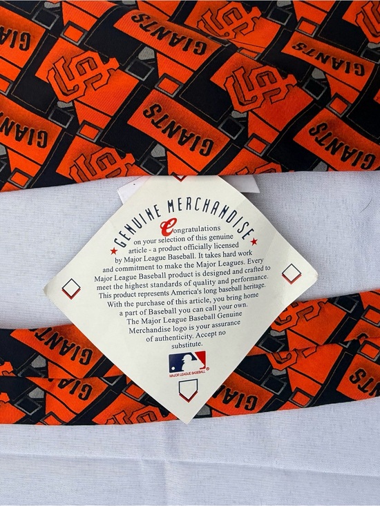 MLB Other - #68 MLB San Francisco Giants Orange & Black Patterned Tie
